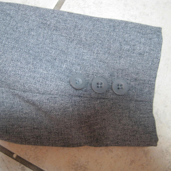 Women's Gray Blazer Suit Jacket Long Sleeve Grey The Tog Shop Petite 4P - Picture 7 of 7